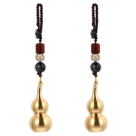 ifundom 2-Pack Copper Gourd Keychains, Key Holder Pendant Set in Assorted Colors, Perfect Birthday Accessories
