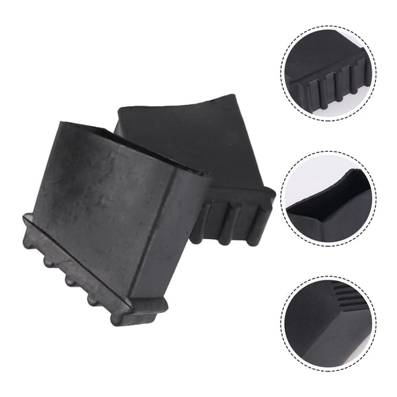 ifundom Wear-Resistant Ladder Pads Black Rubber for Secure Grip and Easy Use 2Pcs