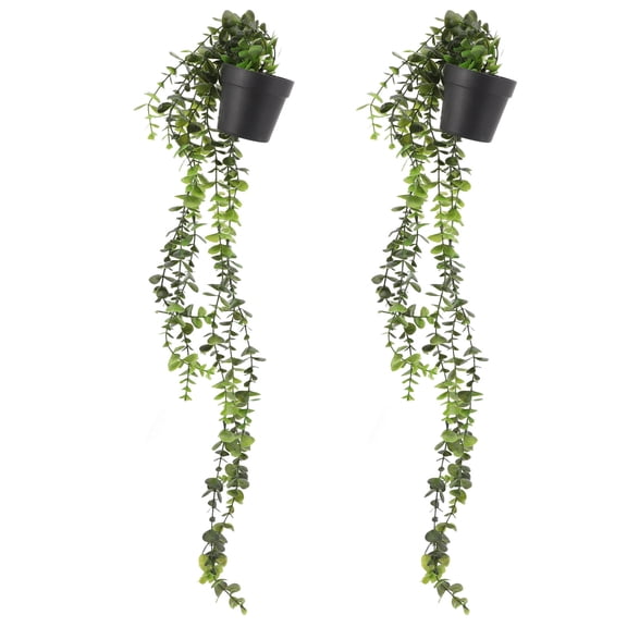 ifundom Set of 2 Realistic Green Plant Rattan Pendant Lights for Indoor Outdoor Garden Wall Fence Decoration