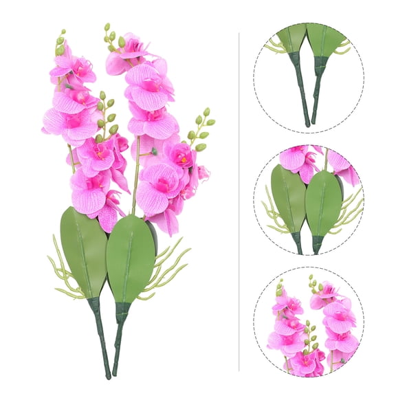 ifundom 2-Pack Phalaenopsis Artificial Orchid Flowers for Wedding, Home, Office, Cafe Decoration, Realistic Silk Floral Arrangement