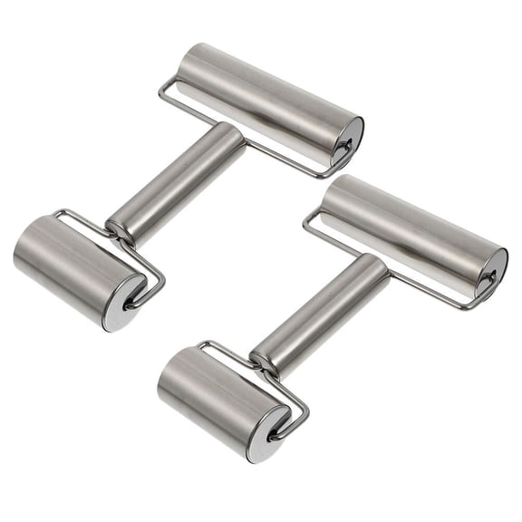 ifundom Baking Rolling Rods Stainless Steel Non-Stick Plated Silver for Cooking 2Pcs