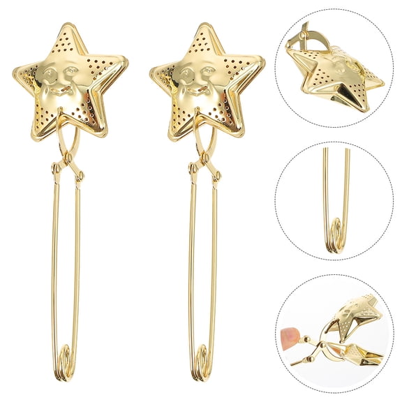 ifundom 2-Pack Golden Tea Strainers for Loose Leaf Tea, and Wear Resistant, Perfect for Home Brewing