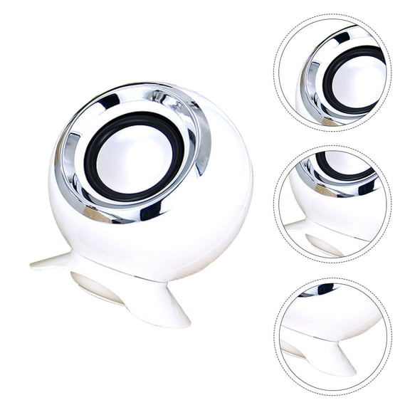 ifundom 2Pcs White USB Computer Speaker Compact Portable Home Music Speaker with Clear Loud Volume