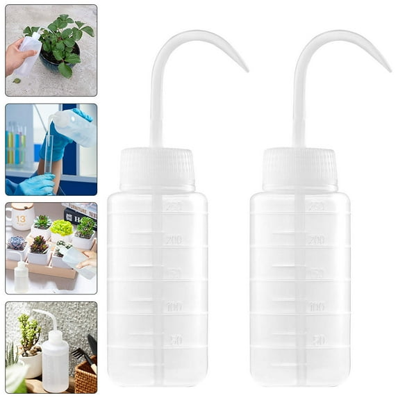 ifundom 2Pcs Transparent Plastic Hair Coloring Bottles with Squeeze Applicator