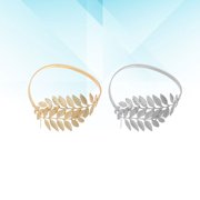 ifundom Woman Leaf Armlet Assorted Color Fine Craftsmanship Stand Out 2Pcs
