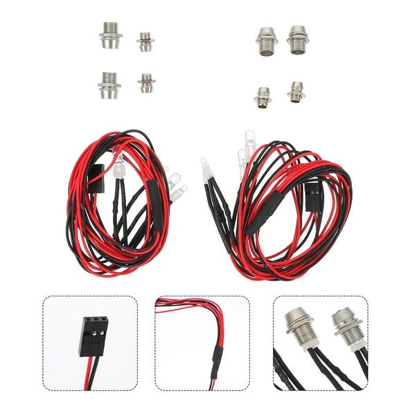 ifundom 2 Sets Remote LED Lights 4 Bright Lamps for RC Model Cars and Trucks Accessories