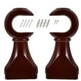 thumbnail image 1 of ifundom 2pcs Curtain Rod Support Rack Wood Curtain Rod Bracket Curtain Drapery Rod Bracket, 1 of 4