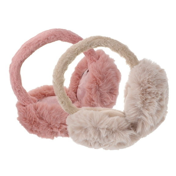 ifundom 2-Pack Foldable Adult Winter Ear Muffs for Cold Weather, Outdoor Warm Earmuffs, Comfortable Fit, Assorted Colors