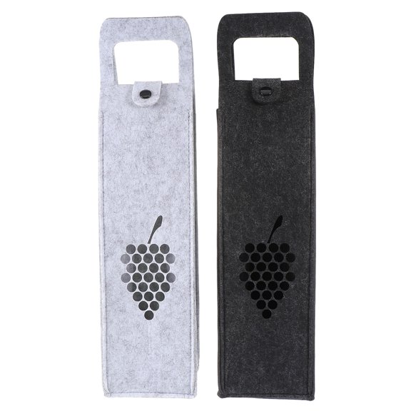 ifundom 2pcs Premium Wine Storage Pouches Light Grey Dark Grey Portable Holders for Home Parties Reusable