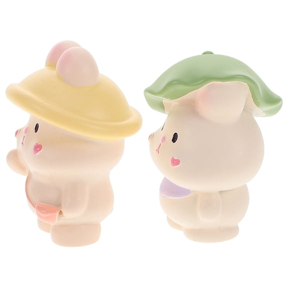 ifundom 2Pcs Ornaments Decorative Figurines Assorted Colors for Home Office Desk Shelf Decor