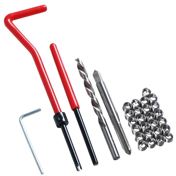 ifundom 30Pcs Wire Insert Kit Alloy Thread Repair Tools for Car Engine and Automotive Thread Restoration