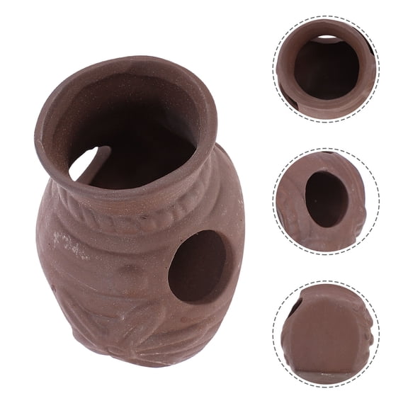 ifundom Natural Style Fish Tank Props Brown Zisha Aquarium Decor 3Pcs