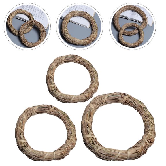 ifundom 3Pcs Woven Thatch for Crafts, Holiday Decorations, Floral Arrangements, and Home Decor Supplies