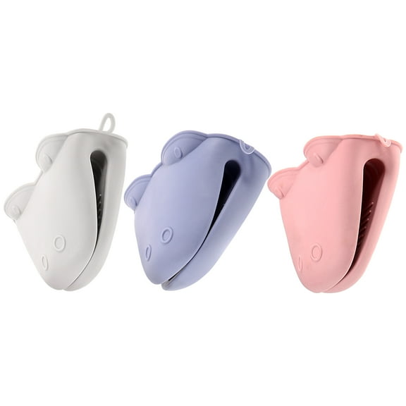 ifundom 3Pcs Hippo Oven Mitts Set Gloves for Cooking Baking Kitchen Safety
