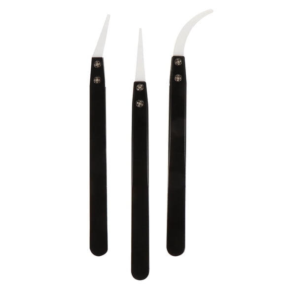 ifundom 3Pcs Precision Tweezers Electronics Anti- Ceramic