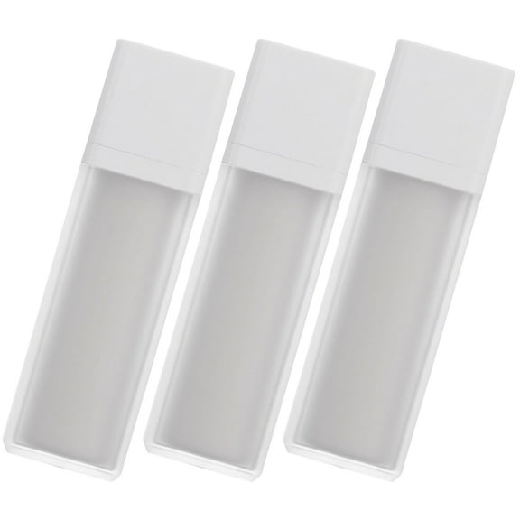 ifundom 3Pcs Portable White Airless Lotion Pump Bottles Multipurpose Cosmetic Cream Storage