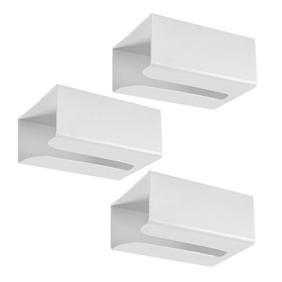 ifundom 3-Piece White Wall Mounted Tissue Paper Holder Set for Kitchen and Bathroom with Simple, Modern Design