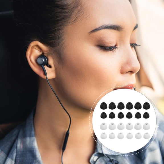 ifundom 4 Sets Silicone Earbud Covers Ear Plugs for Noise Reduction Dust Comfortable Fit for School Work