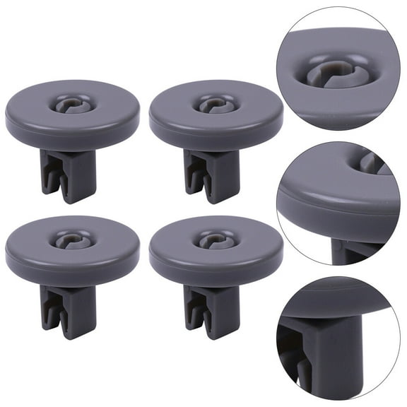 ifundom 4Pcs Dishwasher Lower Rack Replacement Wheels Dark Grey Durable Rollers for Most Dishwashers