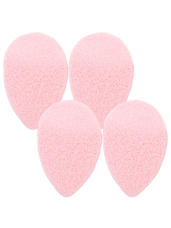 4Pcs Portable Pink Face Washing Gloves Soft High Absorbency Facial Sponges