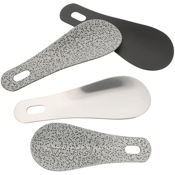 ifundom 4-Pack Compact Metal Shoe Horns with Short Handle for Travel, Athletic, Dress Shoes, Boots, Easy -On