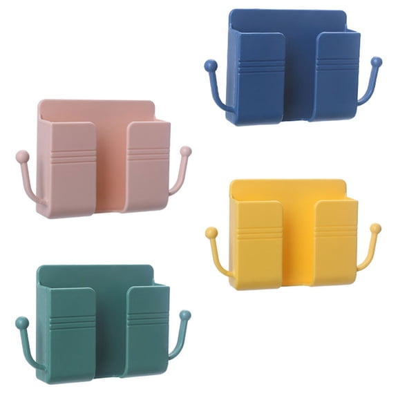 ifundom 4-Pack Storage Cases with Phone Charging Holders, Traceless ABS Material, Ideal Home Organization Solution