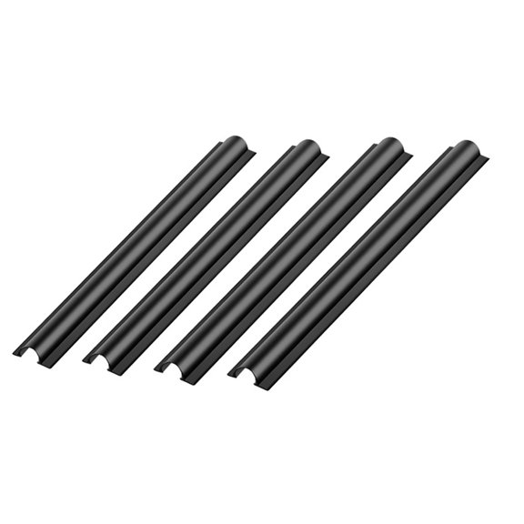 ifundom 4-Pack Black PVC Wire Cable Holders with Strong Adhesive, Cord Organizers for Car, Desk, Home, Office
