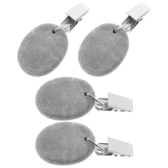 ifundom Set of 4 Grey Iron Tablecloth Weights for Outdoor and Indoor Use, Windproof Dinner Table Accessories