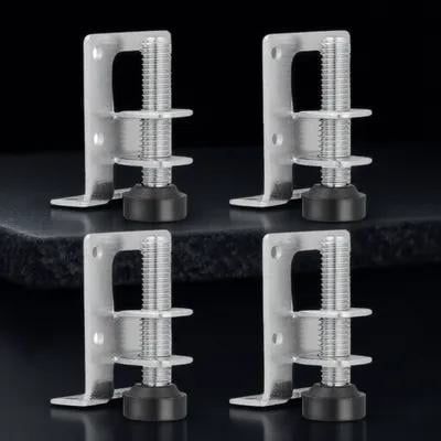 ifundom Adjustable Leveling Feet for Furniture, Steel Construction, Ideal for Cabinets, Workbenches, Shelves, , 4 Pieces