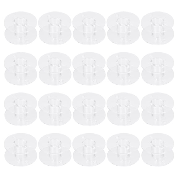ifundom 50-Pack Clear Plastic Sewing Machine Bobbins Accessories for Home Use and Sewing Projects