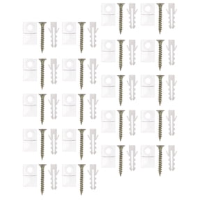 ifundom 50 Sets Transparent Plastic Mirror Mounting Standoff Kit with Smooth for Easy Installation