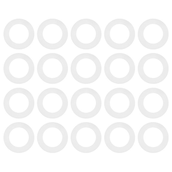 ifundom 50pcs Silicone Flat Rings Silicone Rubber Flexible Pipe Seal Rings for Garden (White 1")