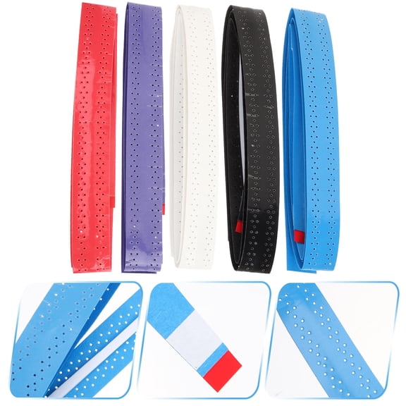 ifundom 5-Pack Assorted Color Tennis Overgrip Tape PU EVA Anti- Grip for Rackets and Fishing Rods