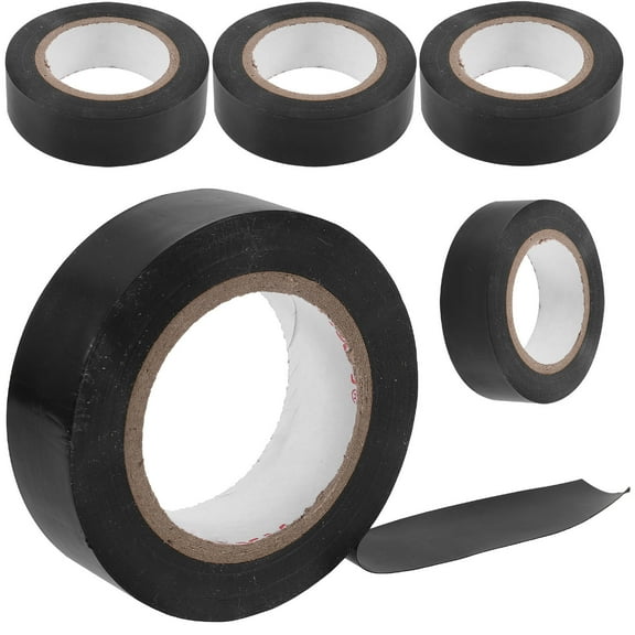 ifundom Professional Electric Tape Black PVC Fire Resistant Low Friction Insulation Tape 5-Pack