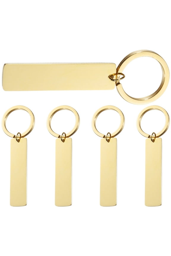 Stainless Steel Keychain Blanks for Custom Engraving, Decoration Accessories, and Stylish Key