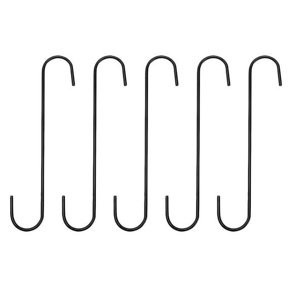 ifundom 5-Pack Black Metal Bird Feeder Hooks for Outdoor Garden, Patio Hanging, Heavy Duty Accessories