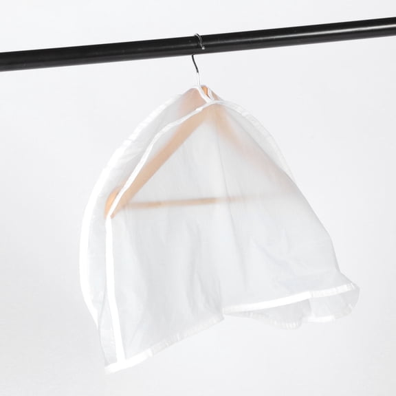ifundom White PEVA Clothes Cover Bags for Home Wardrobe Storage, Reusable Garment Dust Protectors