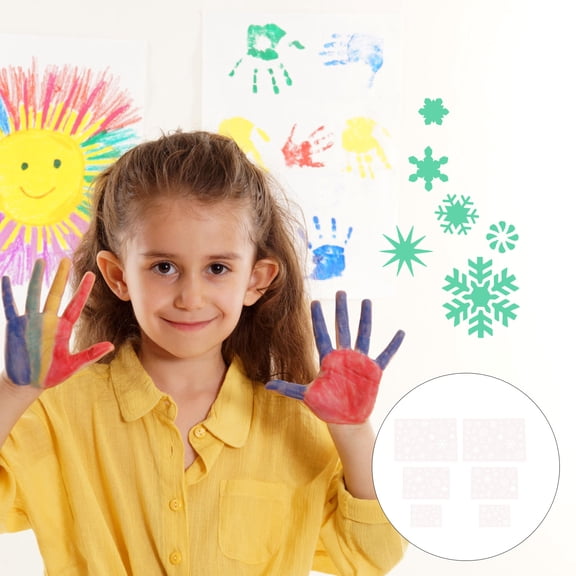 ifundom 6-Pack Snowflake Stencils Reusable Hollow Art Templates for Crafting, Painting, Spraying, and Projects