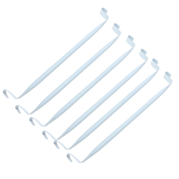 ifundom 6-Piece White Clothes Hanger Set with Space-Saving Storage Rack for Efficient Closet Organization and Garment Management