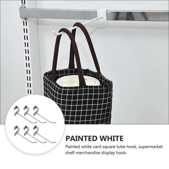 ifundom 6-Pack Display Hooks with Rust-Resistant Painted Finish for Supermarket Shelves and Retail Displays