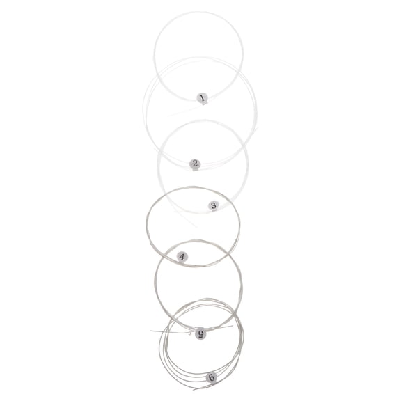 ifundom 6-Piece Transparent Nylon Guitar Strings Set for Classical Guitar, and Stable