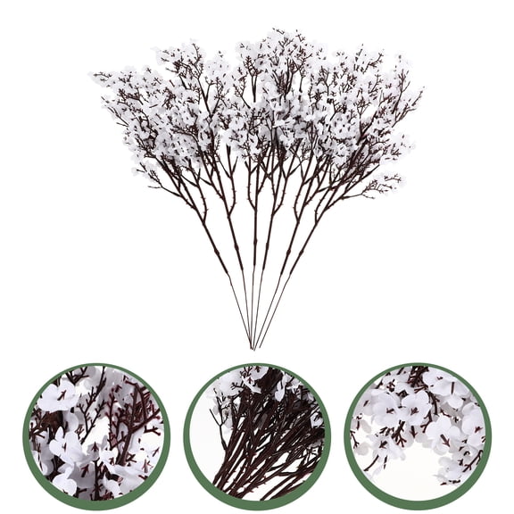 ifundom Wedding Decorations Artificial White Gypsophila Flowers 6 Pieces Faux 's Breath Floral Bouquets for Event Decor