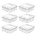 thumbnail image 1 of ifundom 6pcs Clear Cheese Slice Boxes Plastic Cheese Holders Butter Slices Boxes Fridge Cheese Butter Containers, 1 of 4