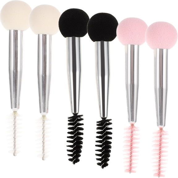 ifundom 6-Piece Makeup Brush Set with Assorted Color Aluminum Handles for Special Occasion Application