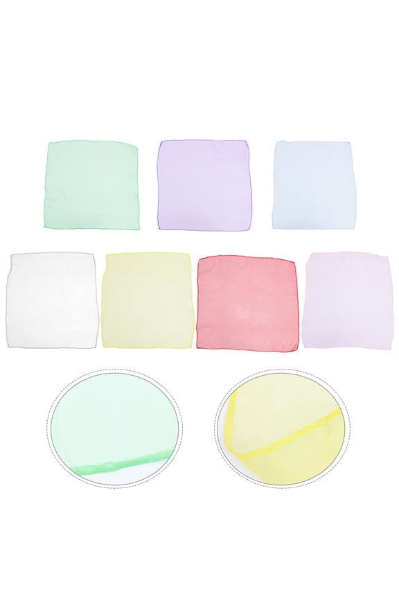 7-Piece Portable Silk Scarves Set, Multi-Use Headbands and Neck Scarves, Assorted Colors for Women