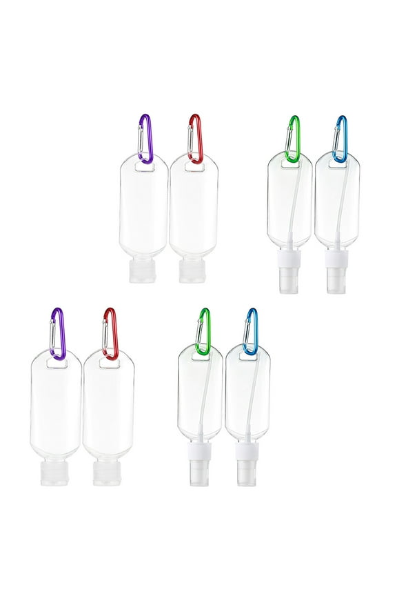 Portable Leakproof Keychain Bottles with Hook, Travel PETG Containers for Outdoor Use and Everyday Carry