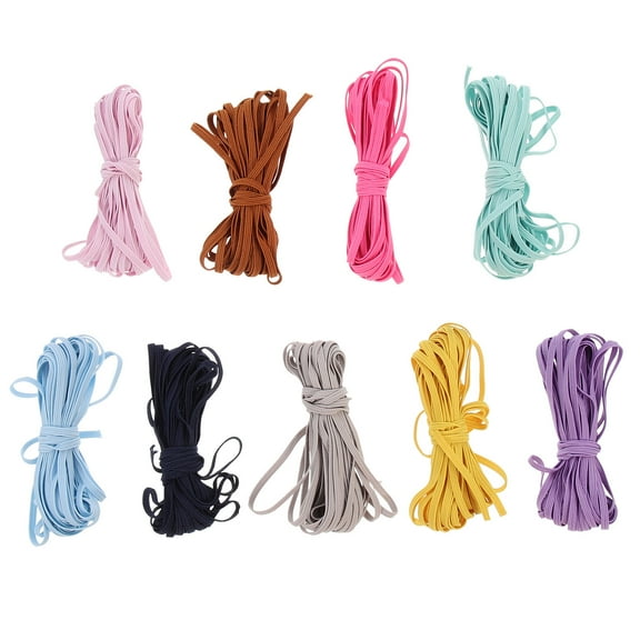 ifundom 9Pcs High Elastic Bands for Crafts DIY Apparel and Gauze Mask Belts
