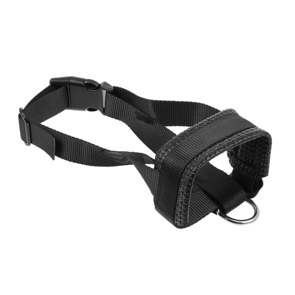 ifundom Black Nylon Dog Muzzle with Adjustable Strap for Effective Pet Barking and Biting Control