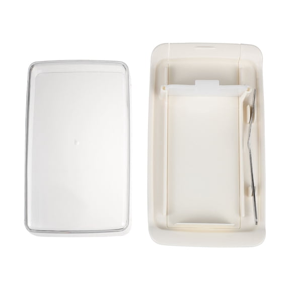 ifundom Airtight Butter Container White Plastic Simple Design Food Storage 1Pack