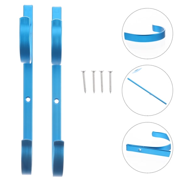 ifundom 1Set Aluminum Alloy Pool Cleaning Bracket in Blue for and Safe Tool Hanging